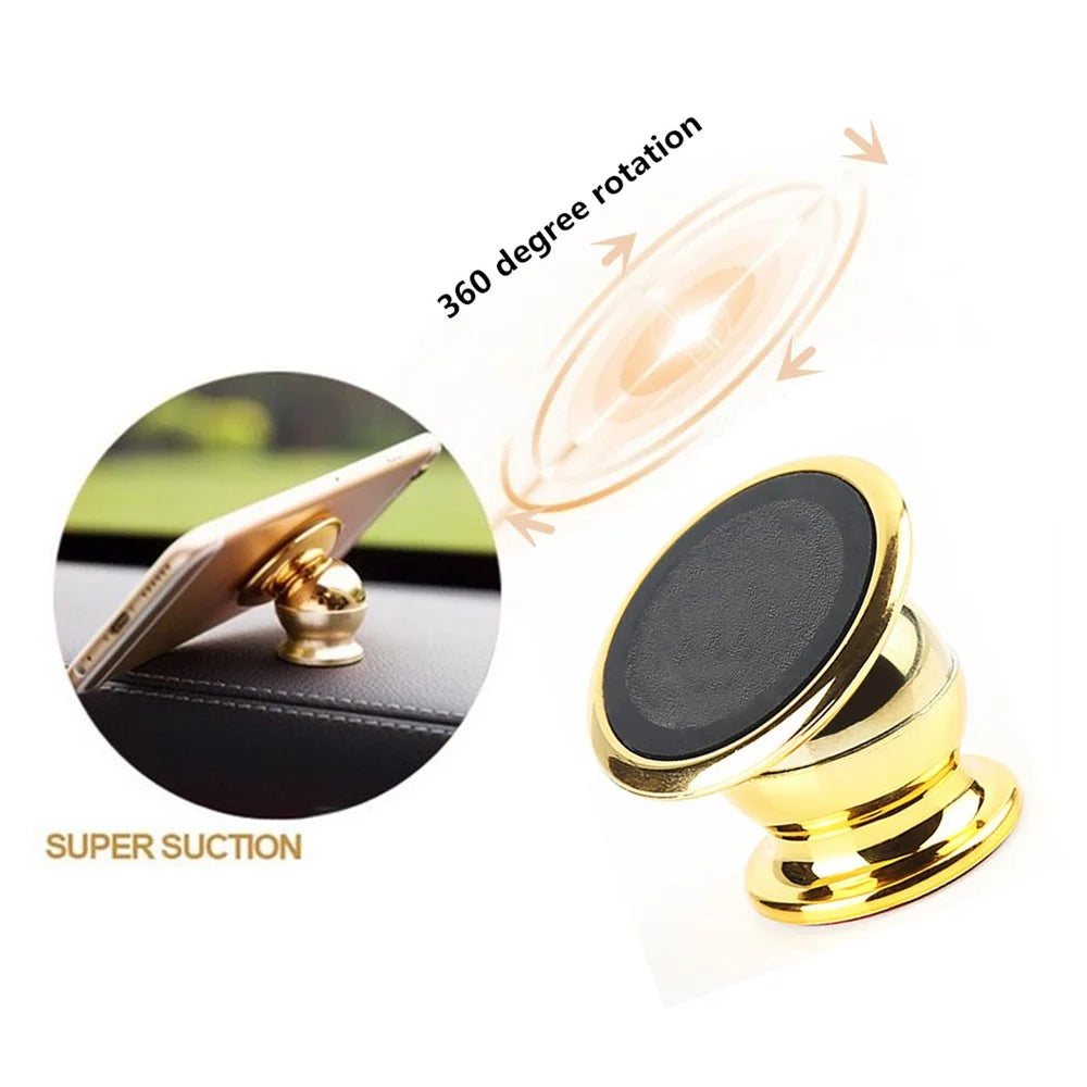 Car Dashboard Phone Mount Multifunctional Magnetic Vehicle Phone Holder Metal 360-Degree Rotating Magnetic Stand - 6