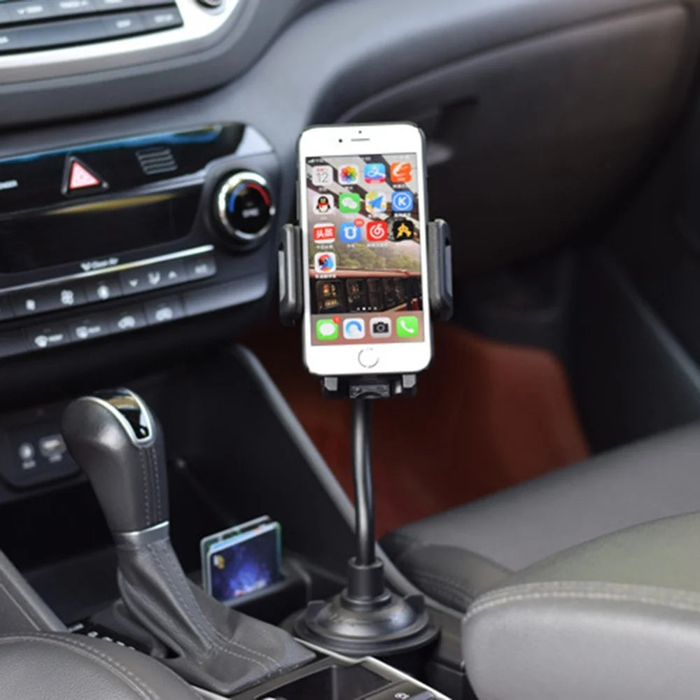 360 Degrees Rotation Car Cup Holder Phone Mount Bendable Hose Cellphone Bracket - 3