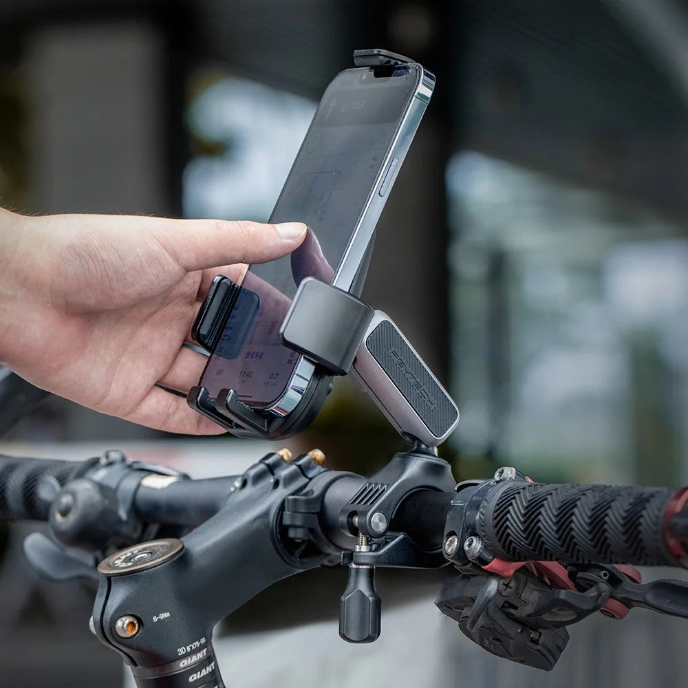 PGYTECH P-PG-001 Motorcycle E-Bike Bicycle Phone Holder Adjustable Handlebar / Rearview Mirror Mount Cellphone Bracket - 2