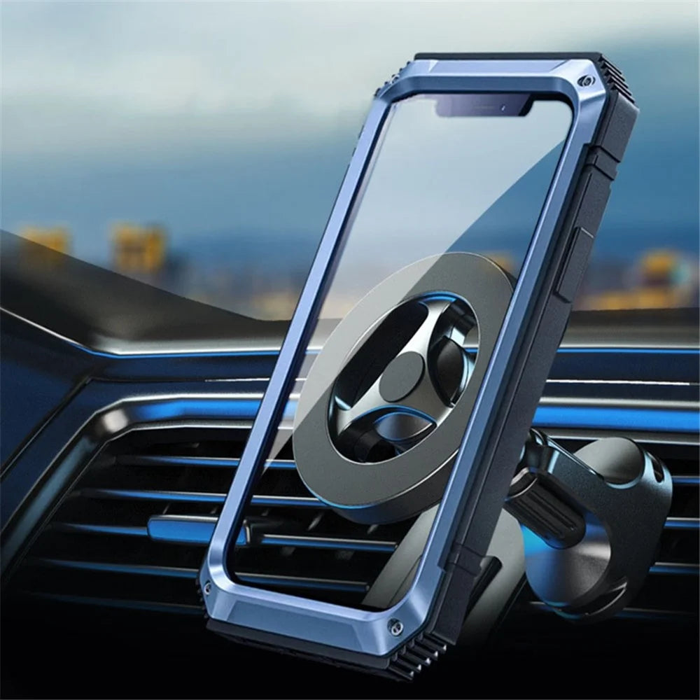 O-shaped Base Car Phone Holder 17mm Ball Head Mobile Phone Bracket N52 Strong Magnet Air Vent Cellphone Support - 2