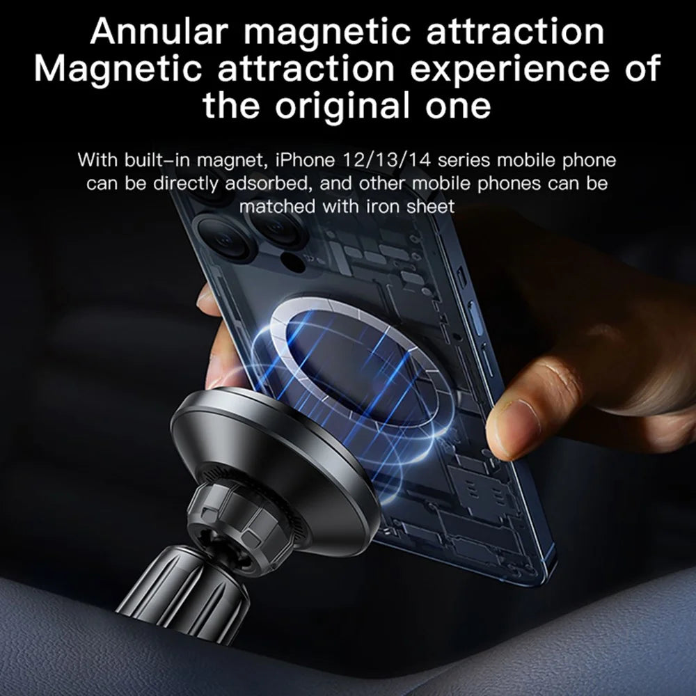 YESIDO C190 Car Magnetic Wireless Charger Air Vent Mount Phone 15W Fast Charging Bracket - 5