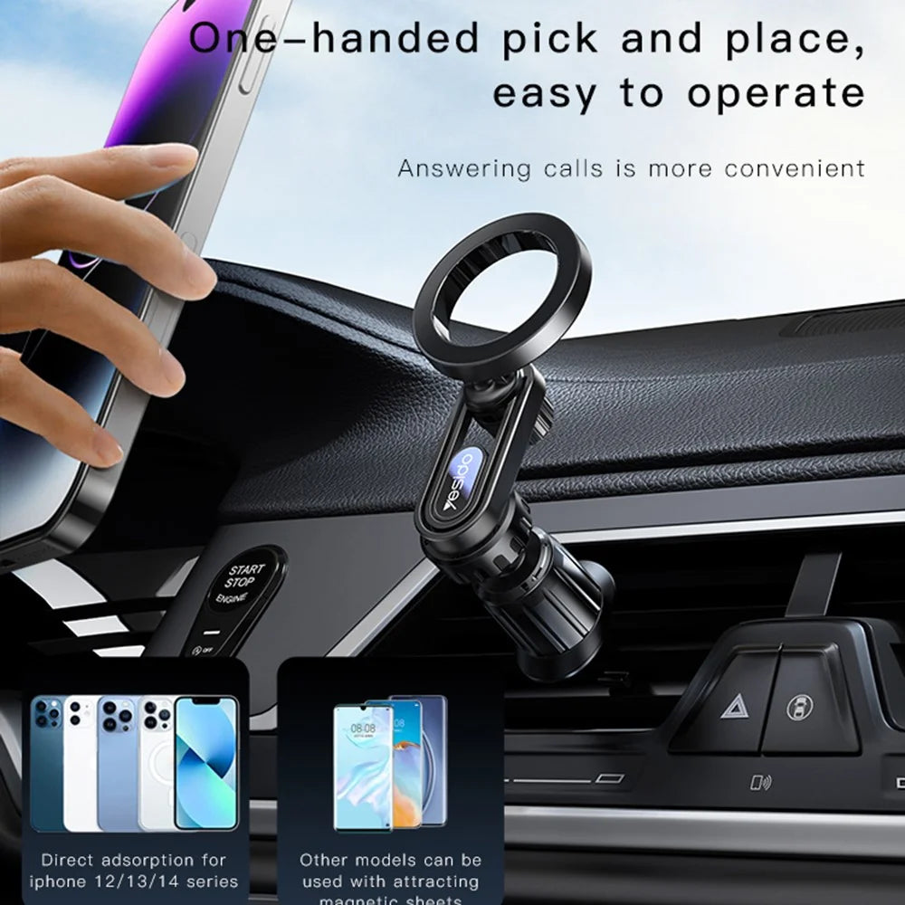 YESIDO C157 Magnetic Car Mount Phone Holder 360-Degree Rotation Air Vent Cellphone Stand Bracket - 3
