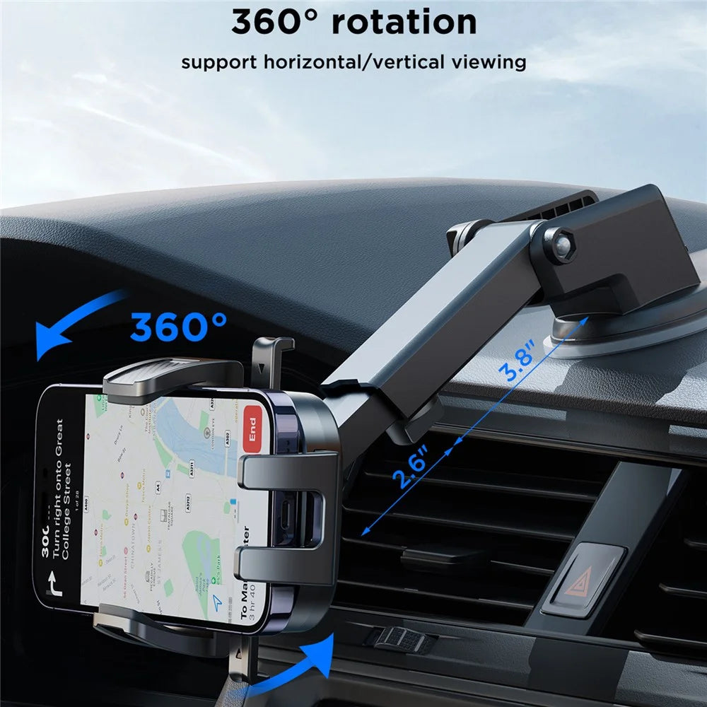 JOYROOM JR-OK6 Car Dashboard Self-Adhesive Mounting Cell Phone Clamp Holder Bracket for iPhone 16 / 16 Plus / 16 Pro / 16 Pro Max - 5