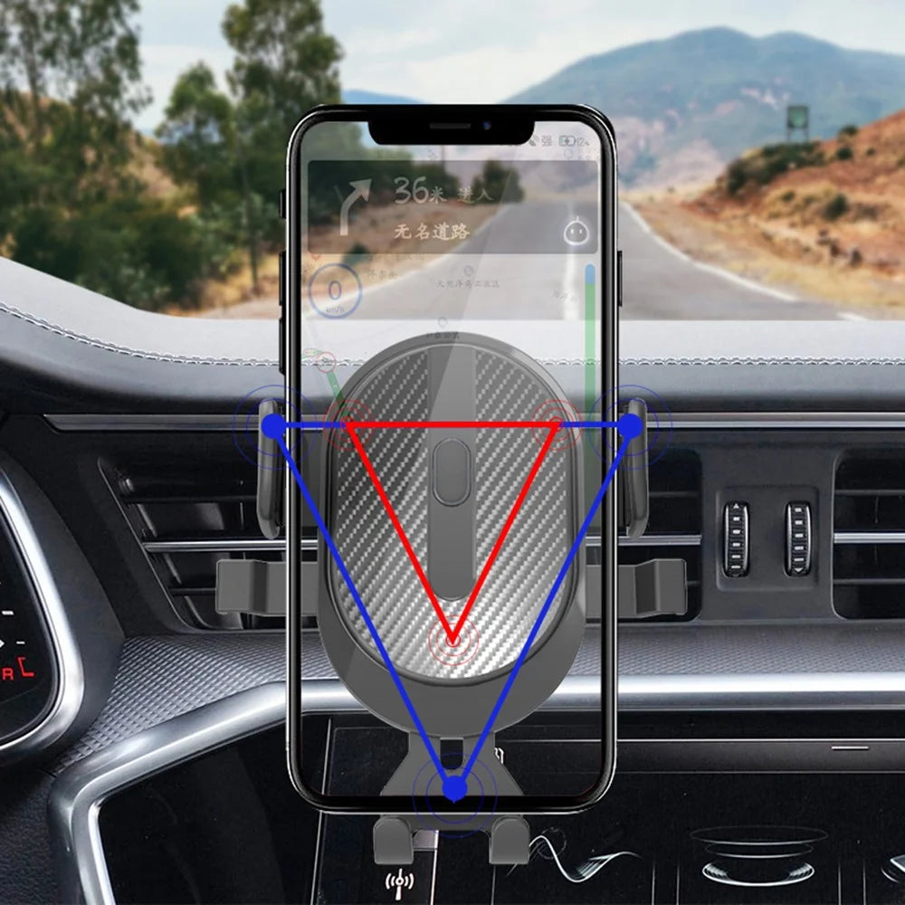 D23+CF Car Phone Holder Air Vent Cell Phone Holder for Car Hands Free Easy Clamp Cradle in Vehicle - 7