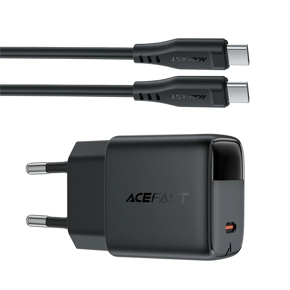 ACEFAST A113 For PD20W USB-C GaN Charger Kit LED Display Fast Charging High Efficiency Adapter - EU Plug - 2
