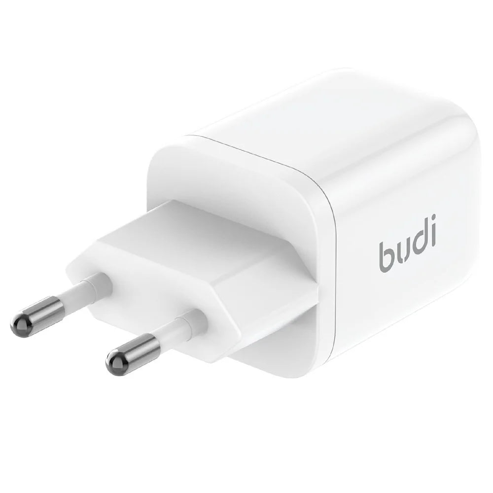 BUDI AC016RETTW 33W Dual USB-C Mini GaN Wall Charger Travel Set with 1.2M 65W USB-C Cable, EU Plug - 3