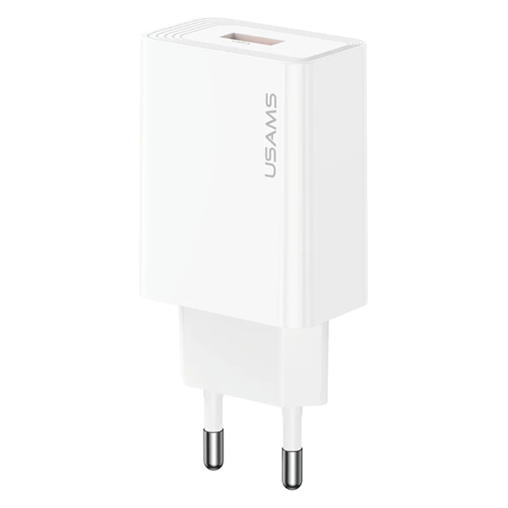 USAMS CC324 T69 QC 18W Fast Charger Adapter Quick Charge Wide Voltage Wall Charger Block, EU Plug - 1