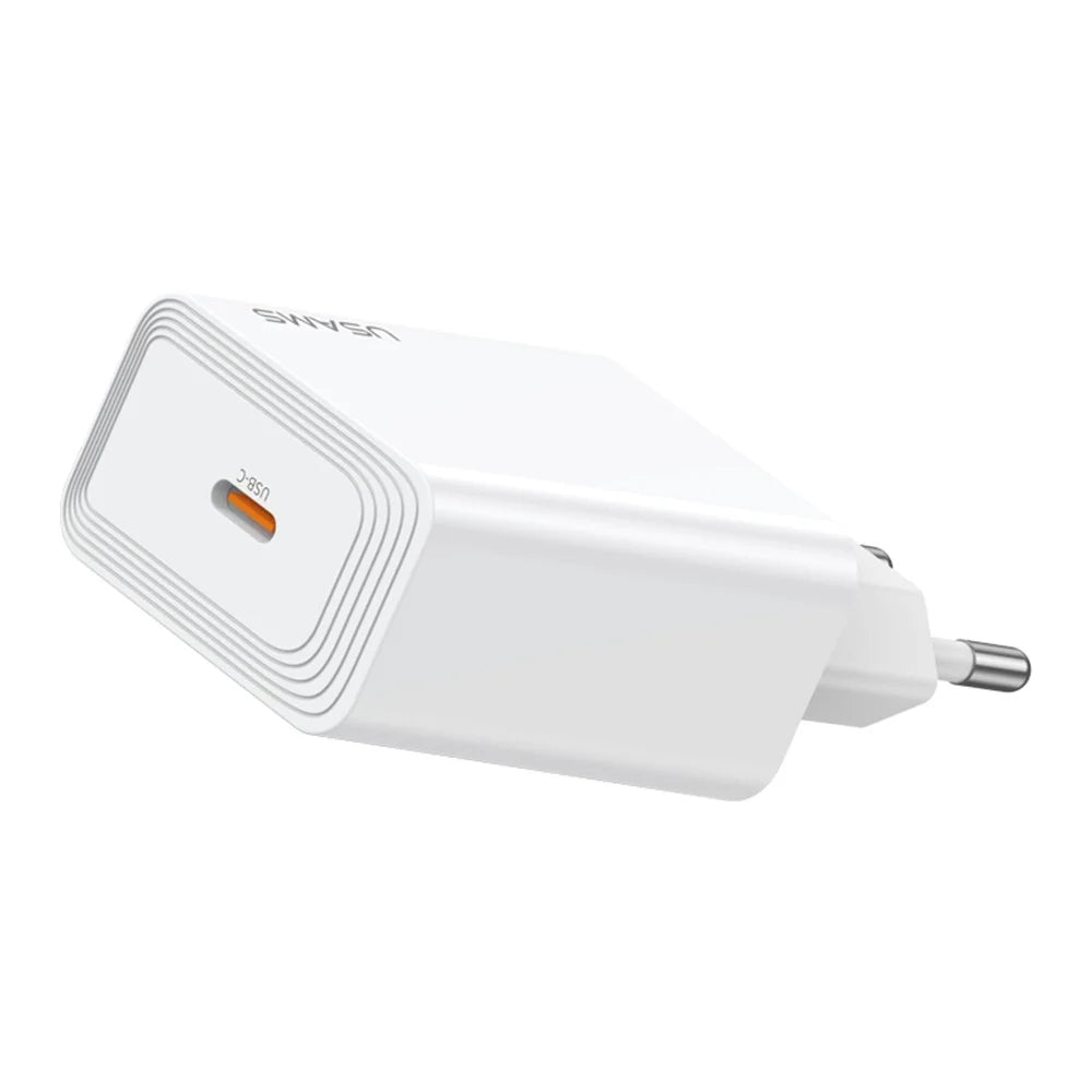 USAMS CC329 T69 30W Charger Adapter Fast Charging PD3.0 Protocol Wide Voltage Wall Charger, EU Plug - 2