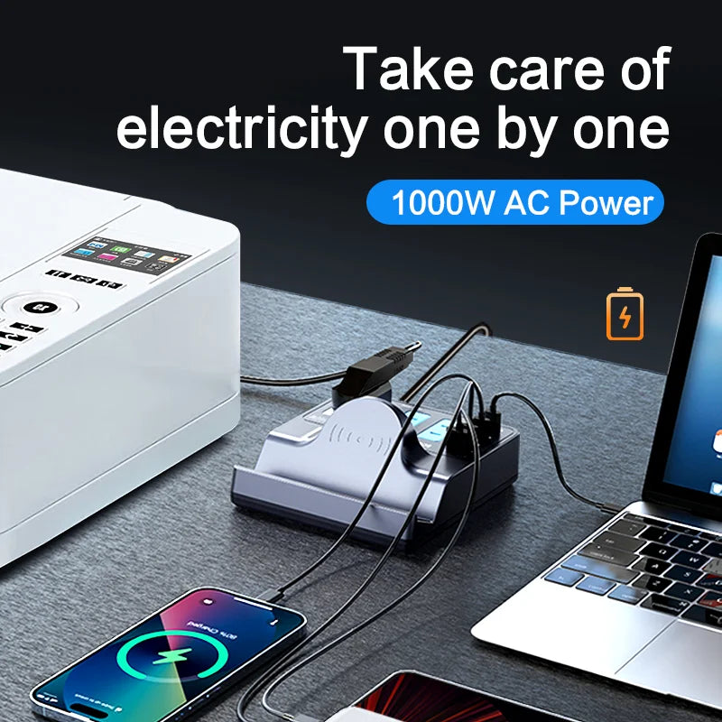 WLX-H12 140W Smart Wireless Charging Power Strip GaN PD Fast Charger Multi-Port Charging Station - US Plug - 5