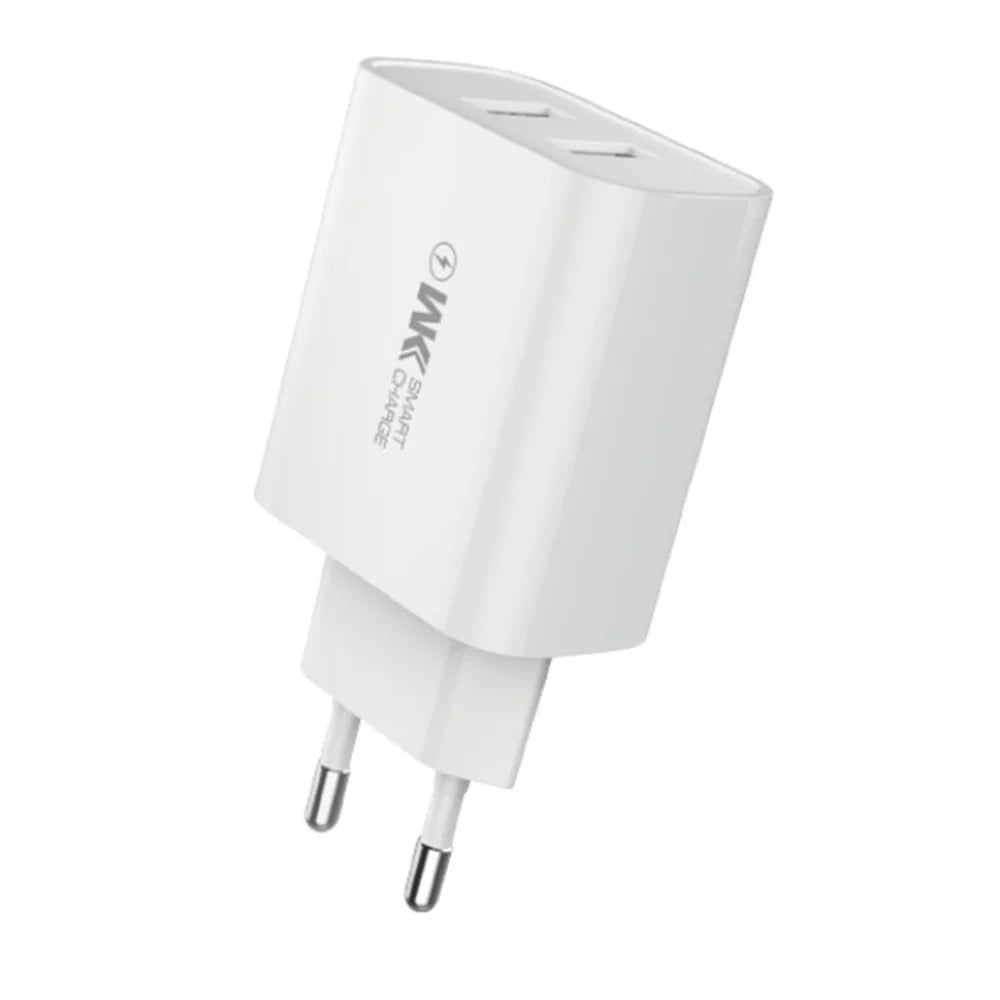 WEKOME WP-U51 2.1A Fast Charging Dual USB Port Wall Charger Travel Charger (EU Plug) - 1