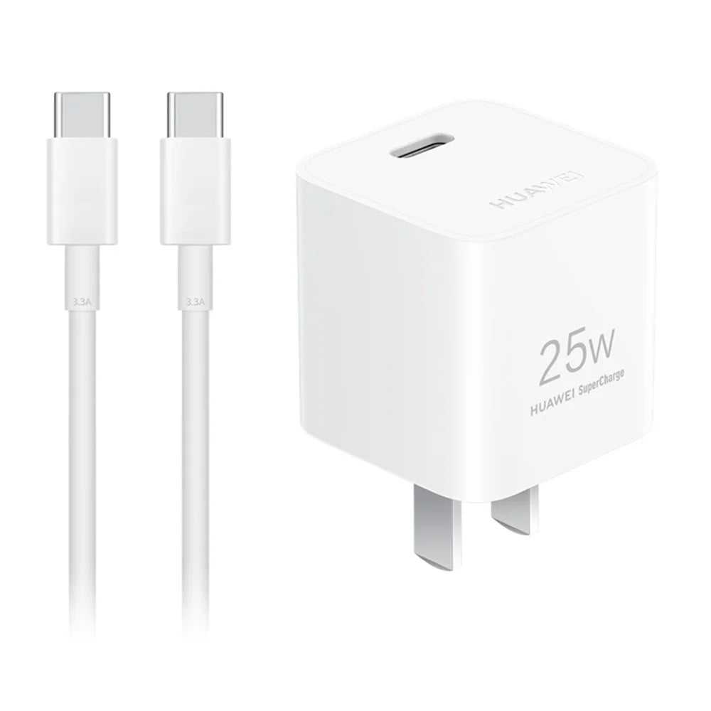 HUAWEI P0011 Mini Super Fast Charger (Max 25W) USB-C Portable Charger Adapter with Type-C to Type-C Cable (CN Plug) - 1