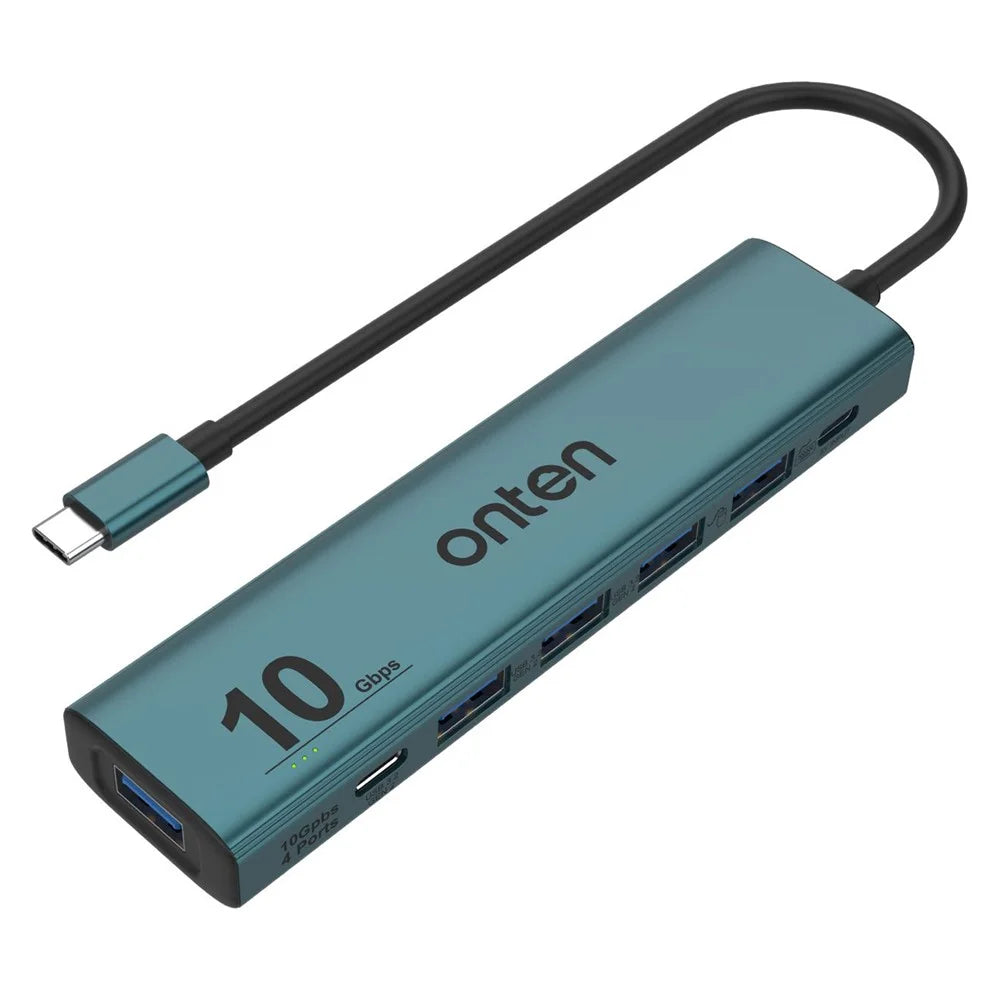 ONTEN UC615 USB-C Hub 4 x USB3.2 Gen2 + 2 x USB-A + USB-C Power Port Adapter - 1