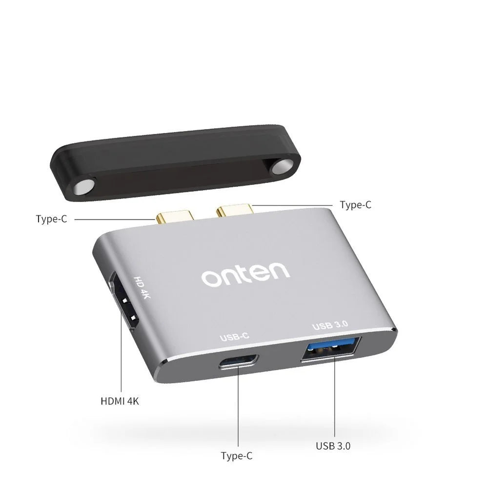 ONTEN 9177S For MacBook Type-C Hub PD3.0 Charging 4K HD Video Output USB 3.0 Expansion Dock - 7
