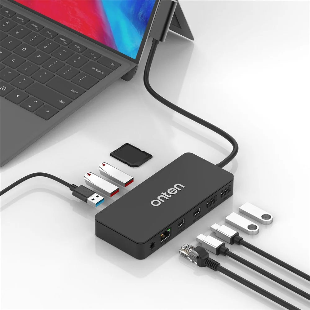 ONTEN SD11 12 In 1 Hub for Microsoft Surface Pro  /  Go  /  Laptop Docking Station 4K Mini DP Adapter - 4