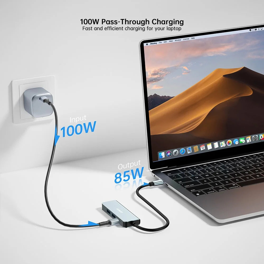 XUNDD XDDC-071 4 in 1 USB-C Hub Docking Station Type-C to PD / USB 3.0 / USB 2.0 / HD Multi-Port Adapter - 5