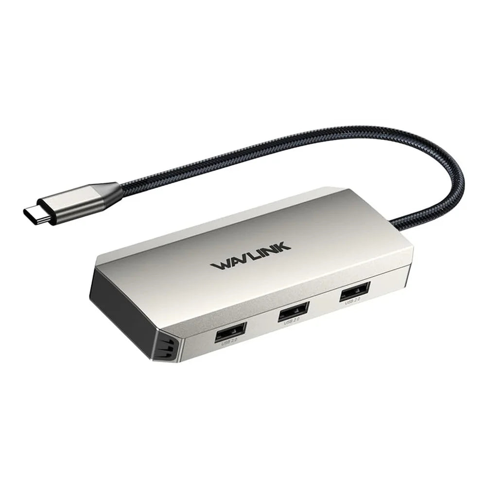 WAVLINK WL-UMD308L Triple 4K Docking Station USB-C Hub Adapter with HD / DP / 100W PD Ports for Laptops - Silver - 1