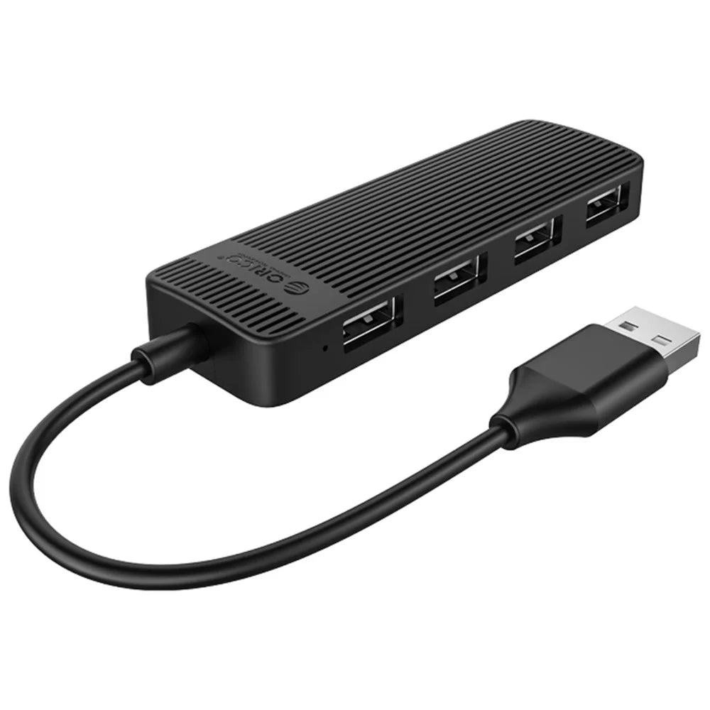 ORICO FL02 Multi-Port USB2.0 Hub Mini Portable Mini USB Adapter High-speed Sync Converter for Laptops - Black - 1