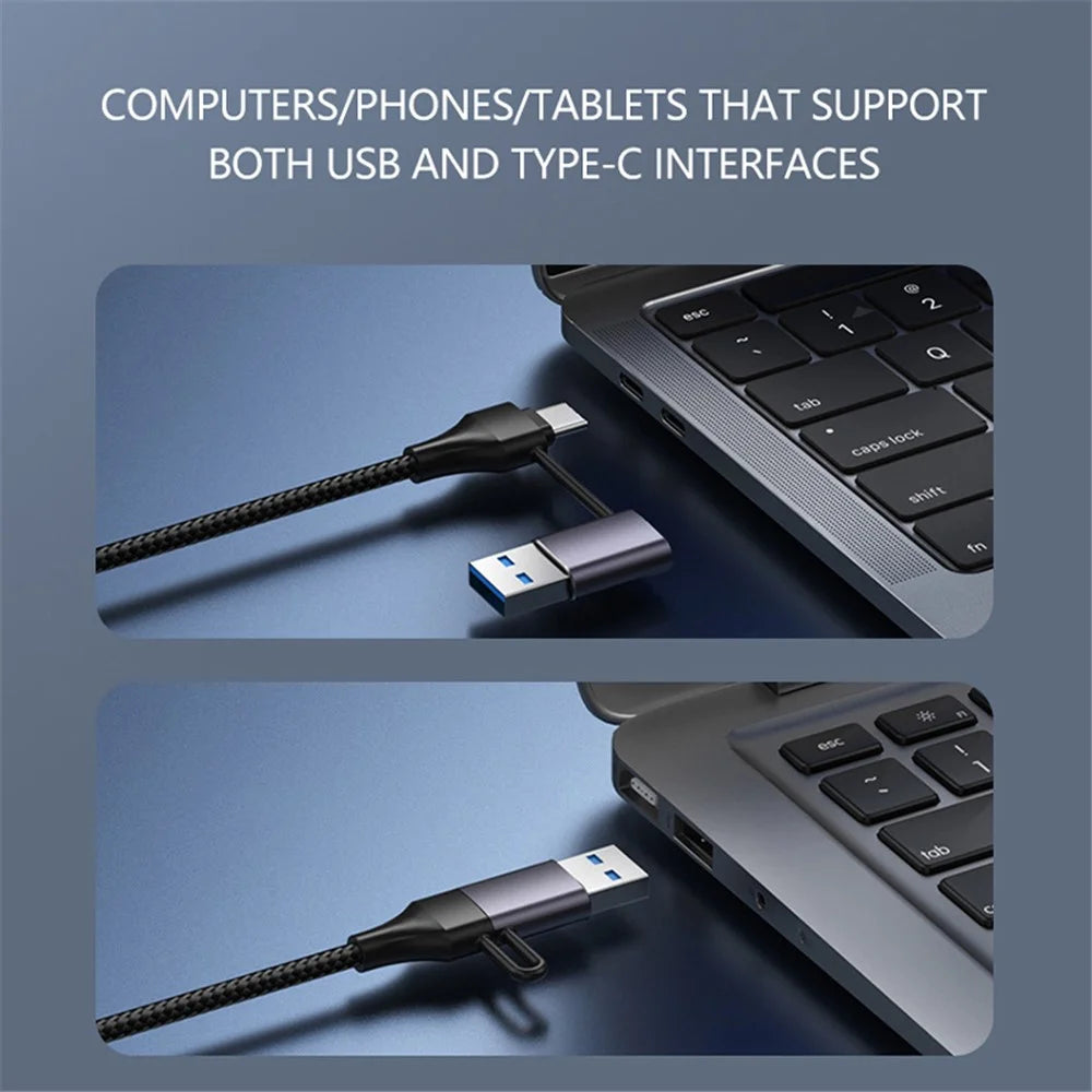 T205 USB / Type-C to USB2.0x2 + USB3.0 + TF / SD Slot USB Hub Laptop Phone Docking Station - 2