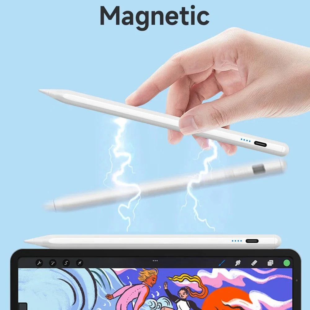 Universal Capacitive Stylus with 4-LED Battery Indicator for iOS and Android Devices - 2