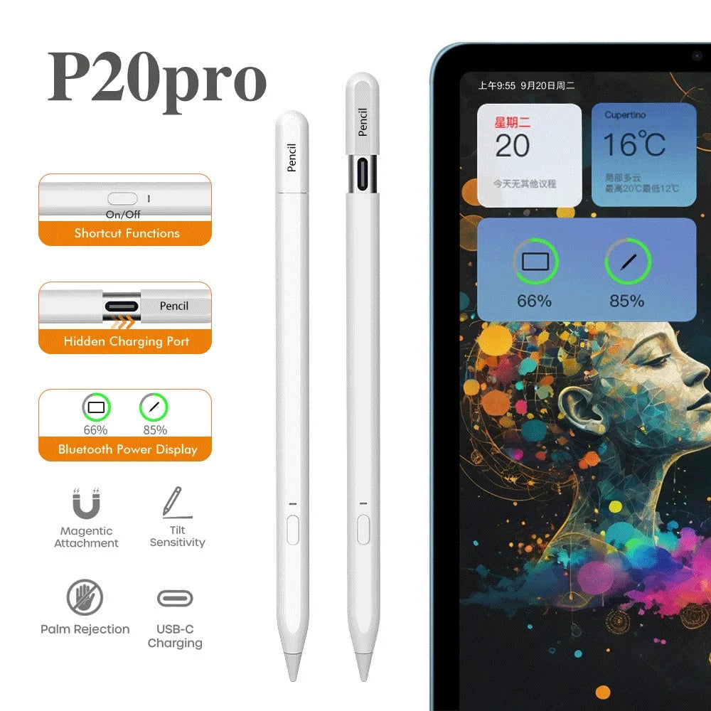 P20Pro Stylus Pen Bluetooth-Compatible Digital Writing Pencil Magnetic Capacitive Touch Screen Pencil for iPad - 2