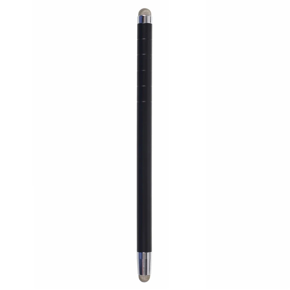 Dual Tips Retractable Passive Stylus Screen Touch Pen for Smooth Writing, Drawing - Black - 1