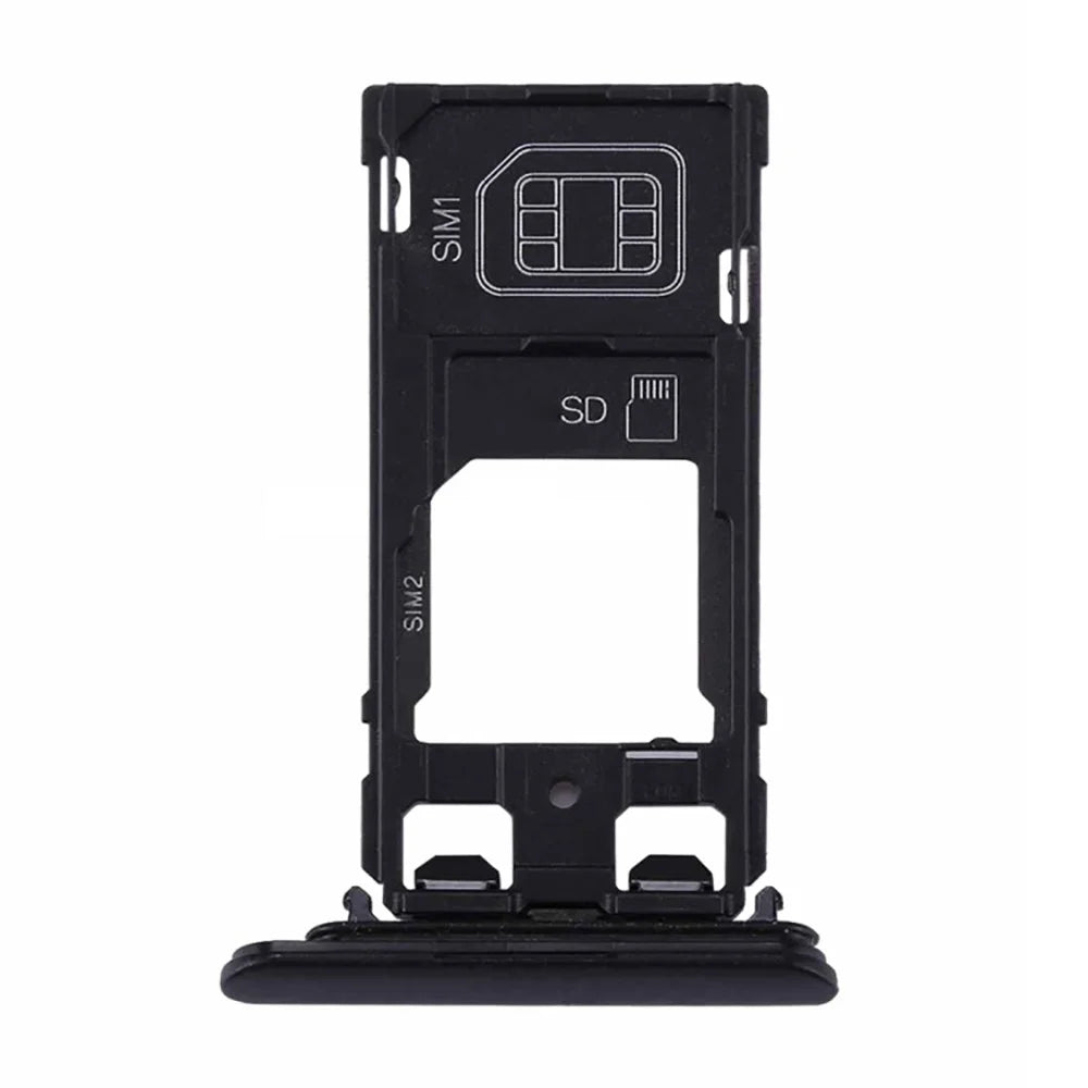 For Sony Xperia XZs OEM Dual SIM Card Tray Holder Replacement Part (Without Logo) - Black - 2