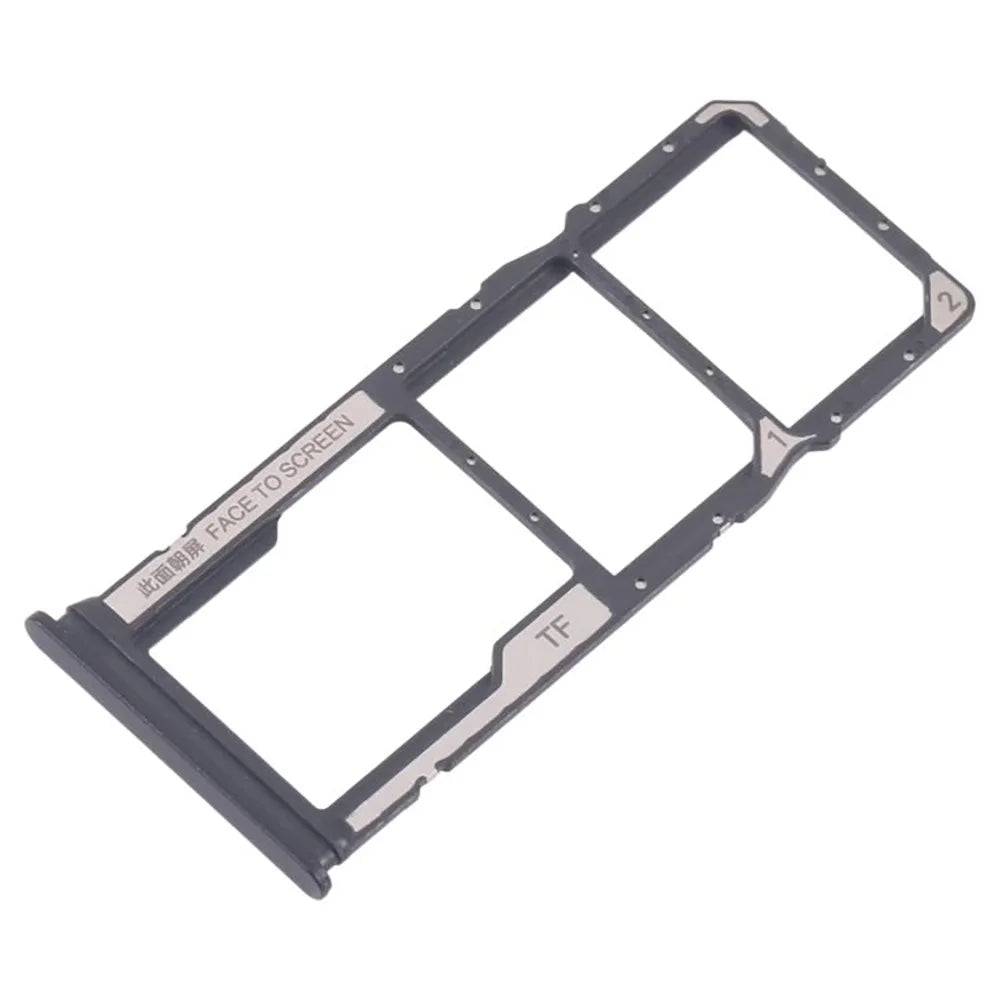 For Xiaomi Redmi 14C 5G SIM Card + TF Card Tray Holder Replacement Part (without Logo) - Black - 1