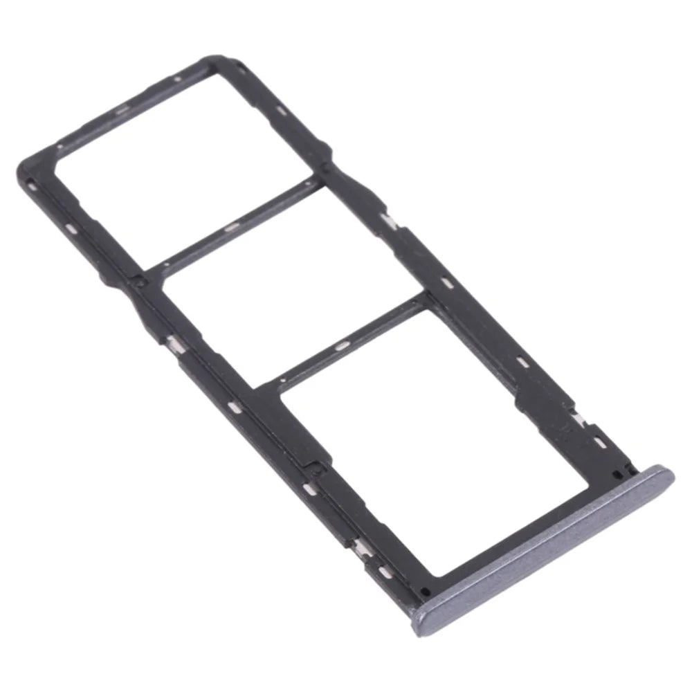 For Realme 6 Dual SIM Cards + Single TF Card Tray Holder Replacement (without Logo) - Black - 2