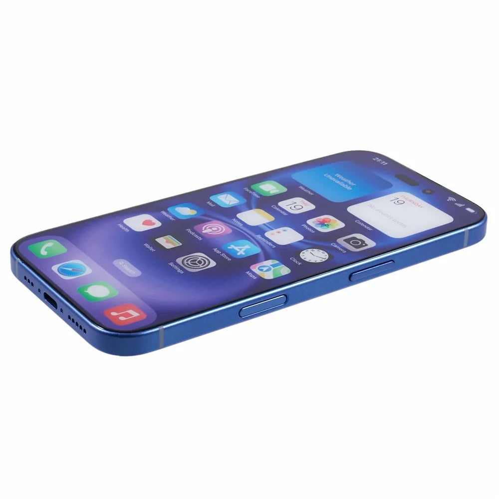 For iPhone 16 Color Screen Dummy Phone Shooting Counter Display Toys (Without Logo) - Blue - 4