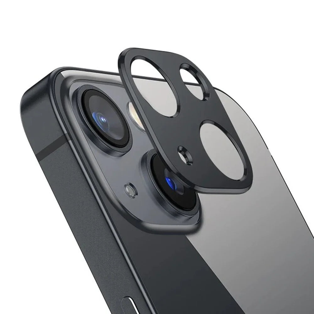 WANLONFENG LHJ Series For iPhone 13 / 13 mini Metal Camera Lens Protector Integrated Lens Film - Black - 1