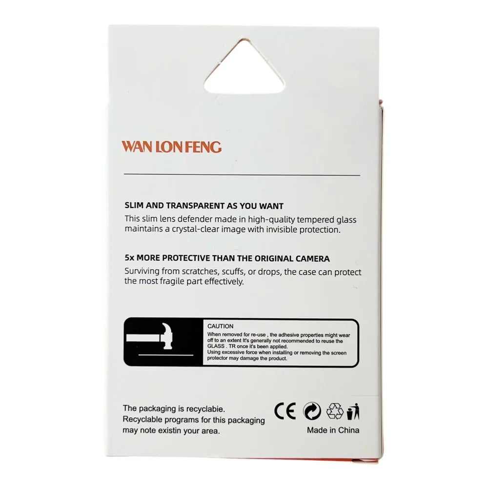 WANLONFENG LHJ Series For iPhone 16 / 16 Plus Metal Camera Lens Protector Integrated Lens Film - Black - 2