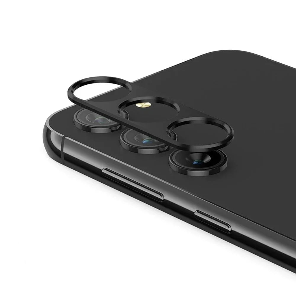 WANLONFENG LHJ Series For Samsung Galaxy S24 Metal Camera Lens Protector Integrated Lens Film - Black - 1