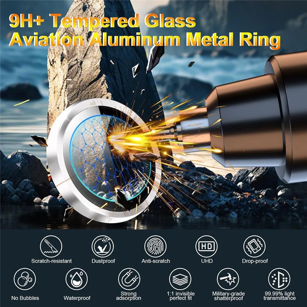 KALEBOL KLB-LPC002 For Samsung Galaxy S24+ Phone Lens Protector Anti Scratch Ultra Thin Tempered Glass Film - Black - 5