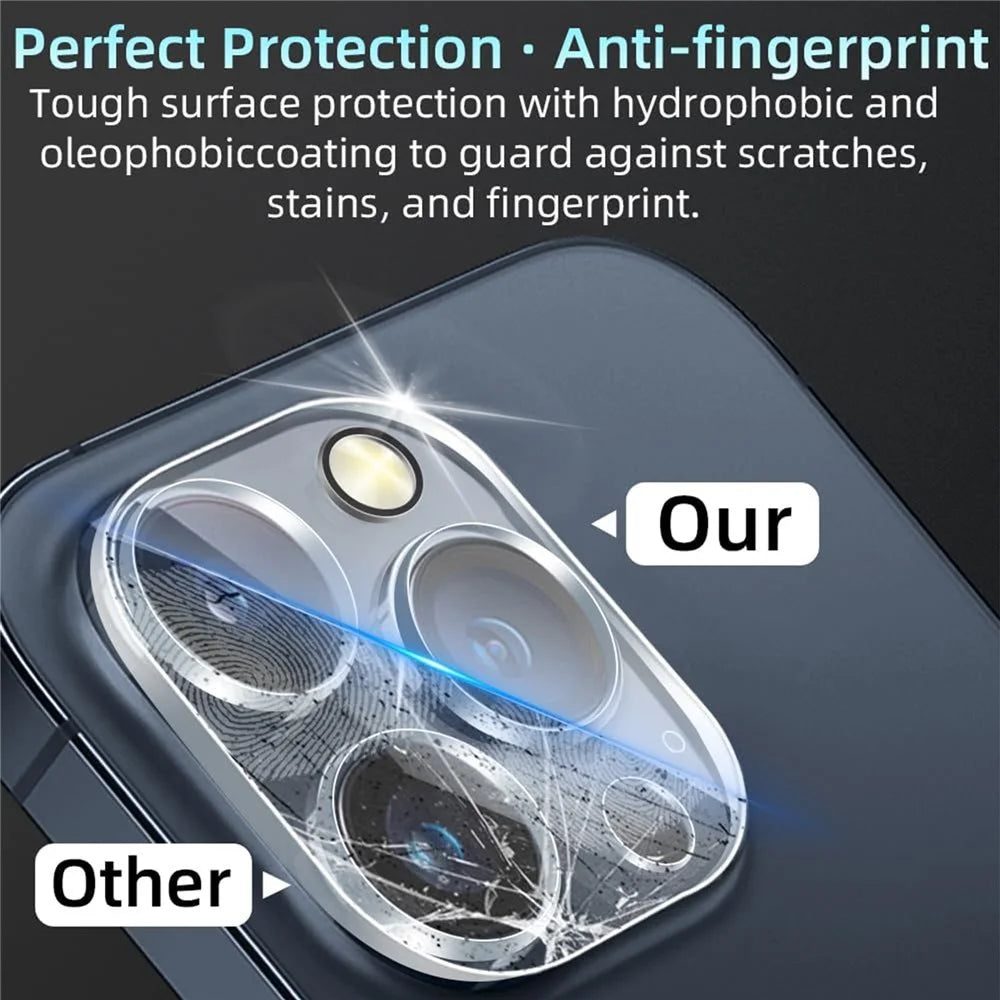 KALEBOL KLB-LPC001 For iPhone 13 Pro Max / 13 Pro One-Piece Phone Lens Film Clear Tempered Glass Lens Protector - 5