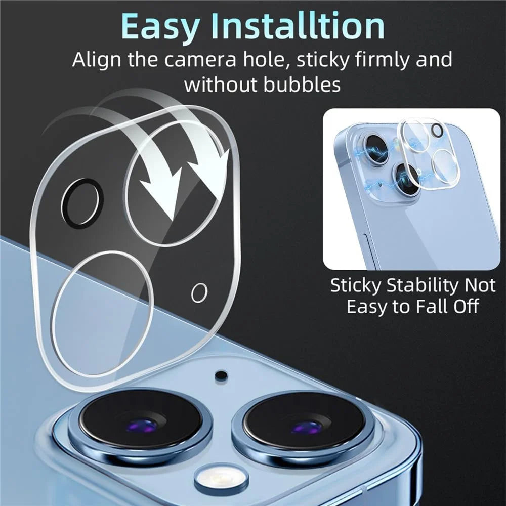 KALEBOL KLB-LPC001 For iPhone 13 / 13 mini One-Piece Phone Lens Film Clear Tempered Glass Lens Protector - 2