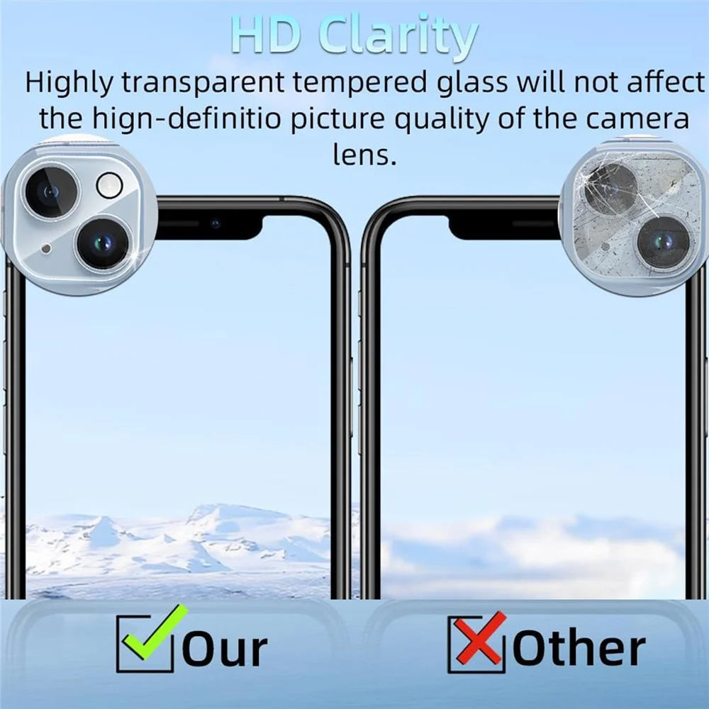 KALEBOL KLB-LPC001 For iPhone 13 / 13 mini One-Piece Phone Lens Film Clear Tempered Glass Lens Protector - 4