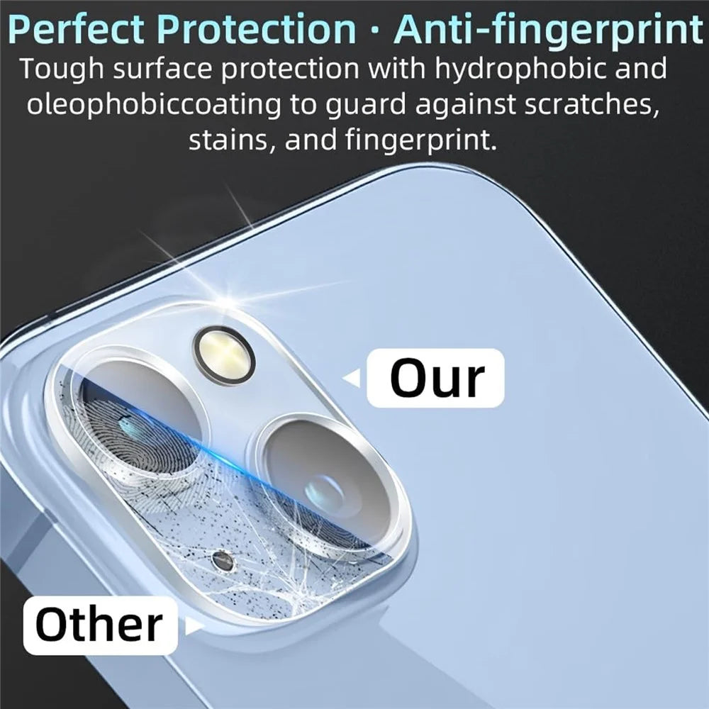 KALEBOL KLB-LPC001 For iPhone 13 / 13 mini One-Piece Phone Lens Film Clear Tempered Glass Lens Protector - 5