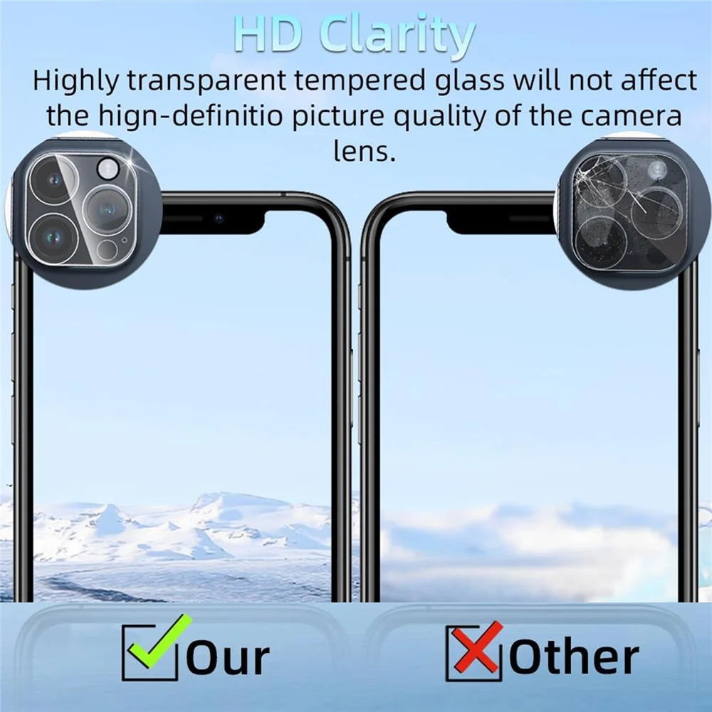 KALEBOL KLB-LPC001 For iPhone 14 Pro / 14 Pro Max One-Piece Phone Lens Film Clear Tempered Glass Lens Protector - 5