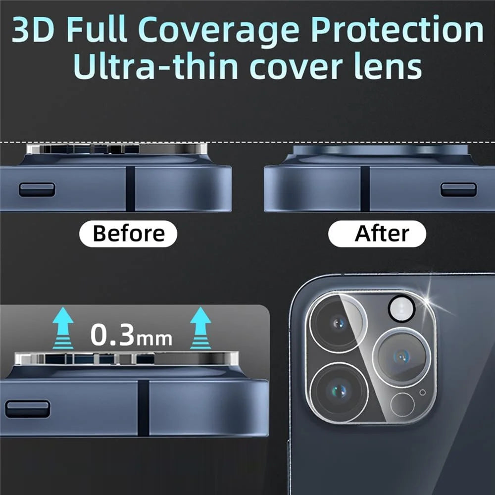 KALEBOL KLB-LPC001 For iPhone 15 Pro / 15 Pro Max One-Piece Phone Lens Film Clear Tempered Glass Lens Protector - 2
