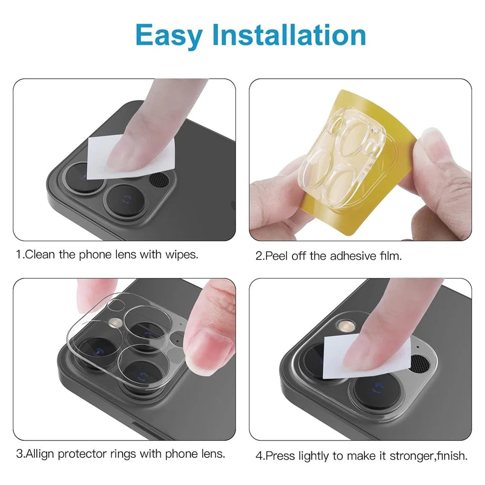KALEBOL KLB-LPC001 For iPhone 16 Pro / 16 Pro Max One-Piece Phone Lens Film Clear Tempered Glass Lens Protector - 6