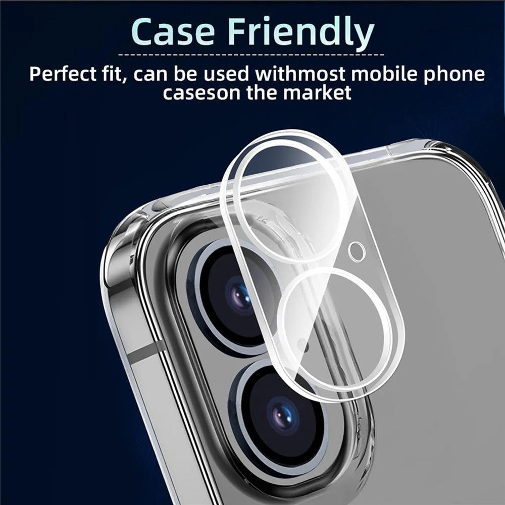 KALEBOL KLB-LPC001 For iPhone 16 / 16 Plus One-Piece Phone Lens Film Clear Tempered Glass Lens Protector - 2