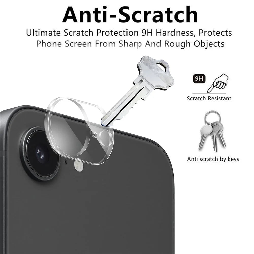 KALEBOL KLB-LPC001 For iPhone 17e / 16e One-Piece Phone Lens Film Clear Tempered Glass Lens Protector - 2