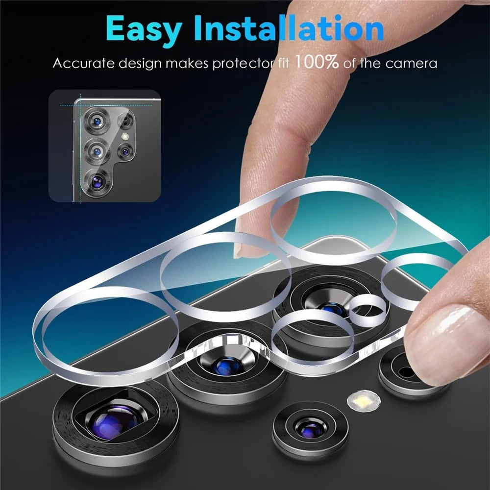 KALEBOL KLB-LPC001 For Samsung Galaxy S25 Ultra One-Piece Phone Lens Film Clear Tempered Glass Lens Protector - 2