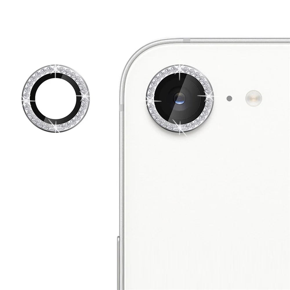 KALEBOL KLB-LPC003 For iPhone 17e / 16e Camera Lens Protector Diamond Ring Design Tempered Glass Lens Film - Silver - 1