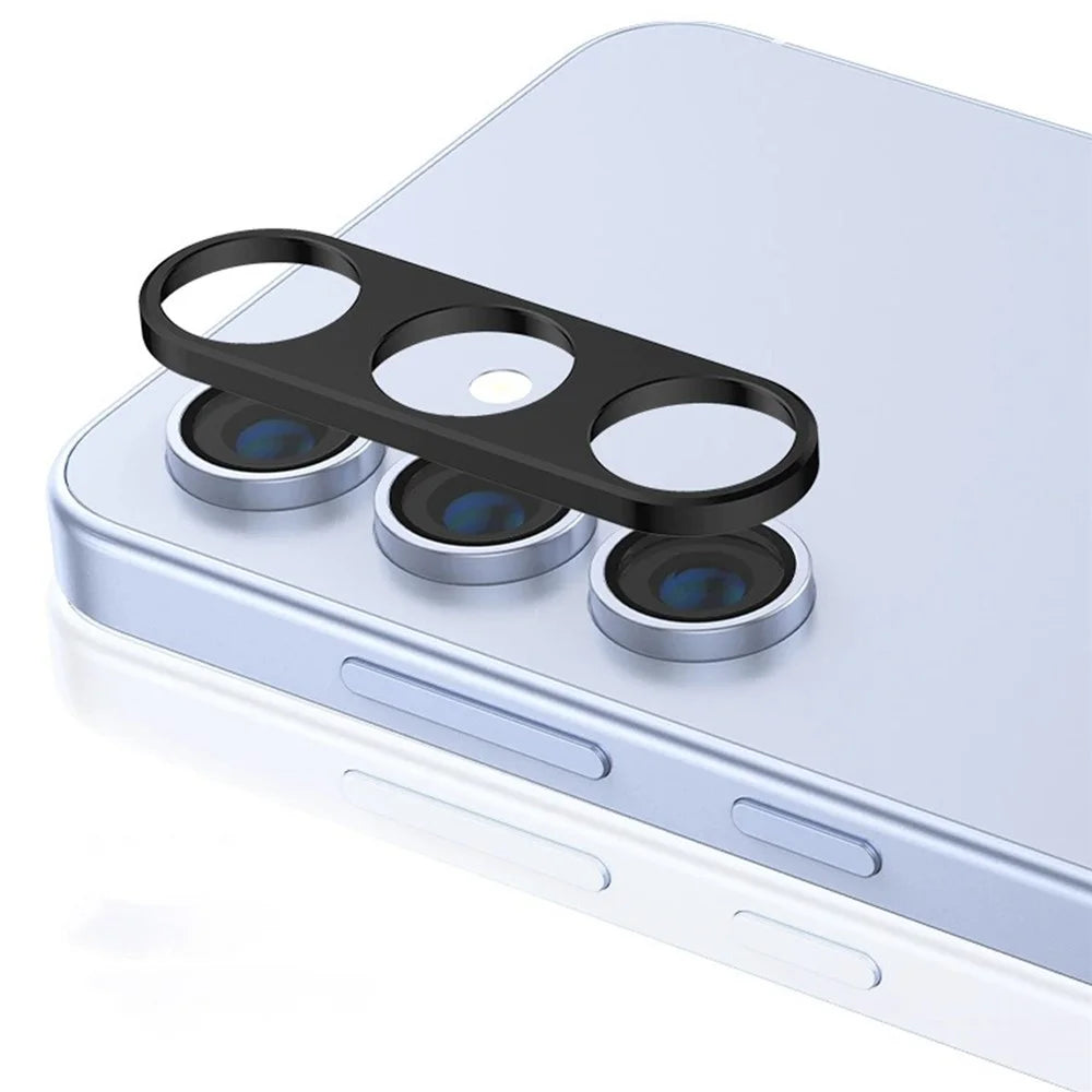 KALEBOL KLB-LPC005 For Samsung Galaxy S24 FE Hollow Lens Protector Aluminum Alloy Phone Camera Bezel Cover - 1