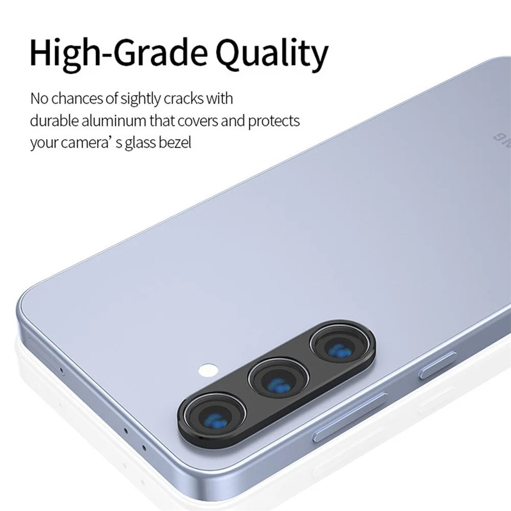 KALEBOL KLB-LPC005 For Samsung Galaxy S24 FE Hollow Lens Protector Aluminum Alloy Phone Camera Bezel Cover - 3