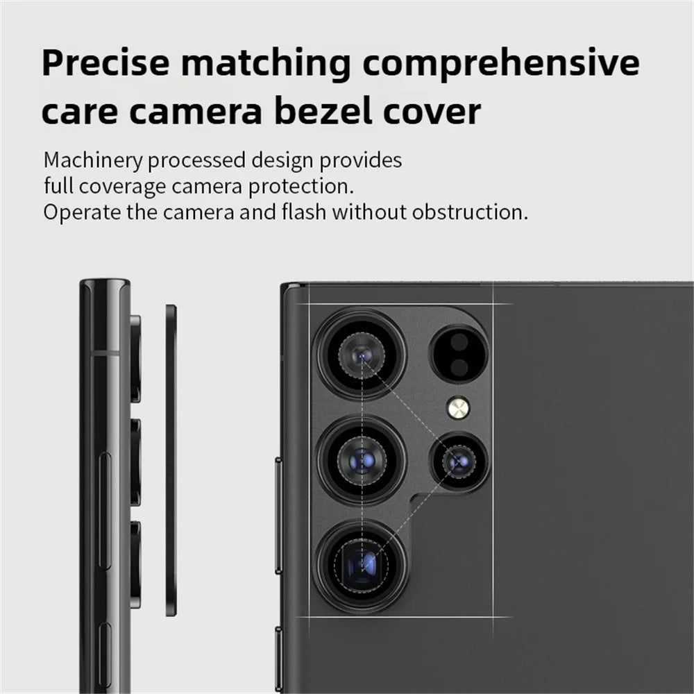 KALEBOL KLB-LPC005 For Samsung Galaxy S25 Ultra Hollow Lens Protector Aluminum Alloy Phone Camera Bezel Cover - 4