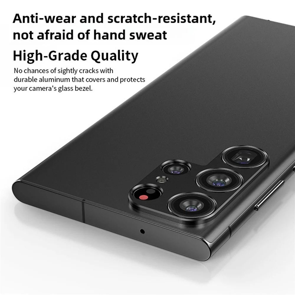 KALEBOL KLB-LPC005 For Samsung Galaxy S25 Ultra Hollow Lens Protector Aluminum Alloy Phone Camera Bezel Cover - 5