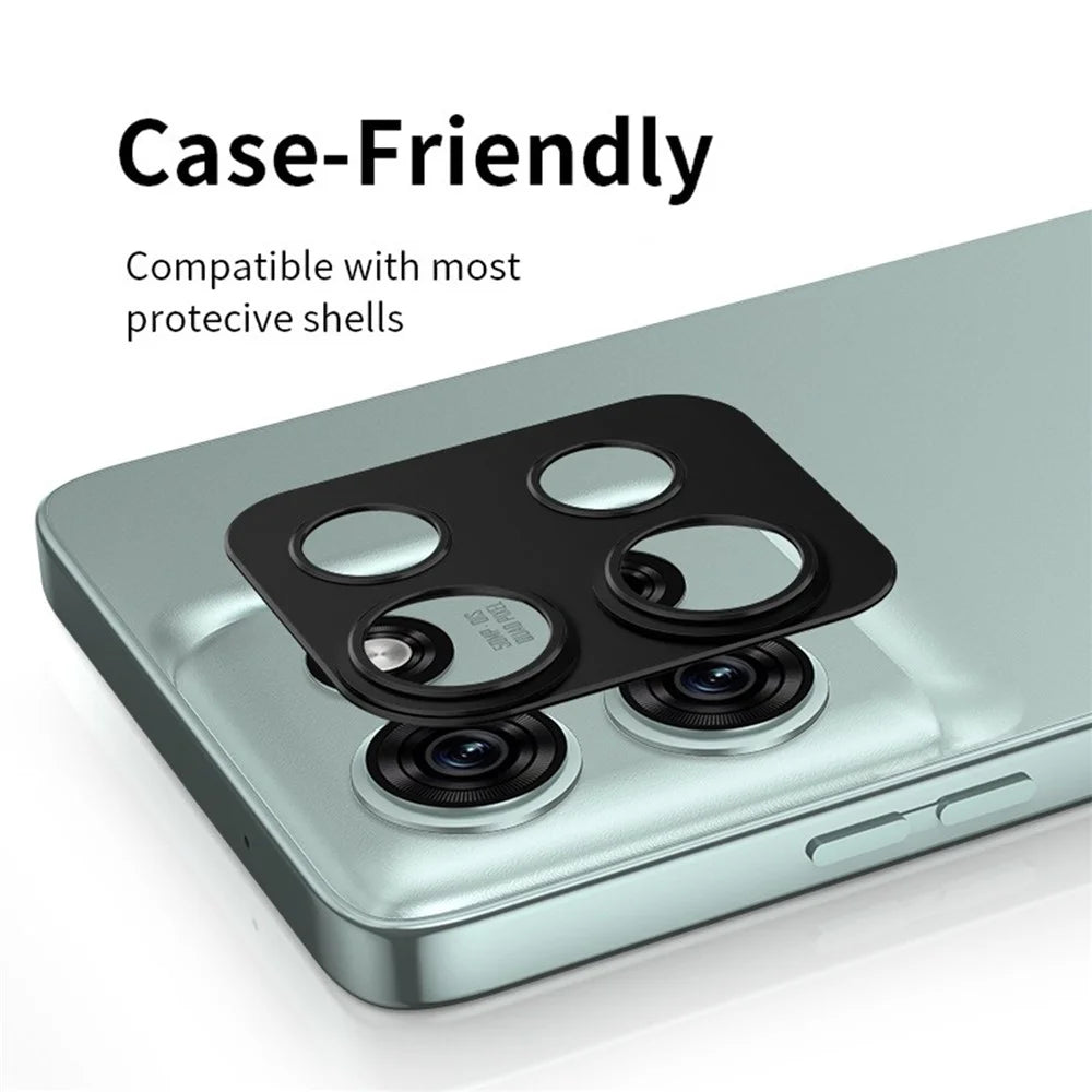 KALEBOL KLB-LPC005 For Motorola Moto G75 5G Hollow Lens Protector Aluminum Alloy Phone Camera Bezel Cover - 3