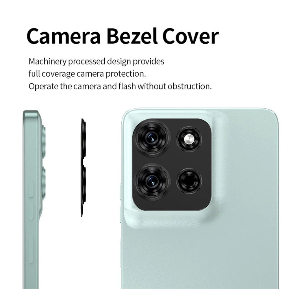 KALEBOL KLB-LPC005 For Motorola Moto G75 5G Hollow Lens Protector Aluminum Alloy Phone Camera Bezel Cover - 5